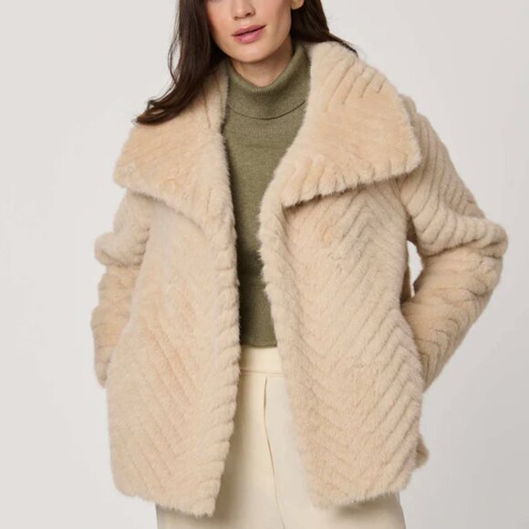 Bernardo Faux Fur Coat - Picture 1 of 8